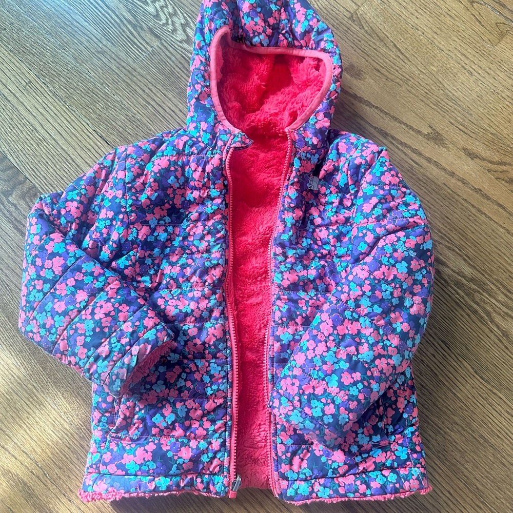 North Face Jacket, reversible, girls